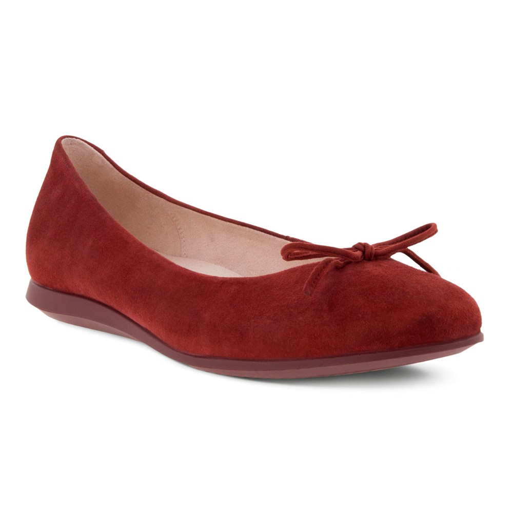 ECCO Womens Ballerinas Burgundy - Touch 2.0 - NXF-769501